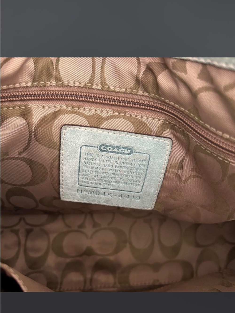 Woven Tote with Metallic Blue Trim and Center Buckle - Picture 4 of 5